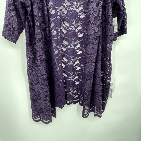 Catherines Lace Tank and Duster Set Size 22WP Purple Mature Feminine Romantic - Picture 11 of 16